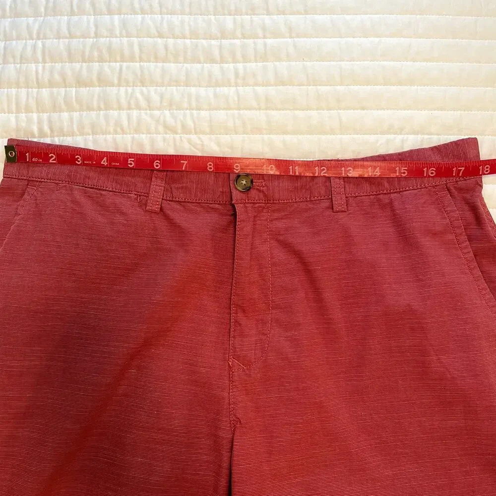 Tommy Hilfiger Red Flat Front Shorts Mens 36 - Picture 5 of 6